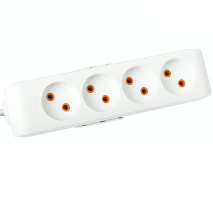 Колодка удлинителя б/з (MULTI-LET 4LU KLEMENS) 4 гн. VIKO