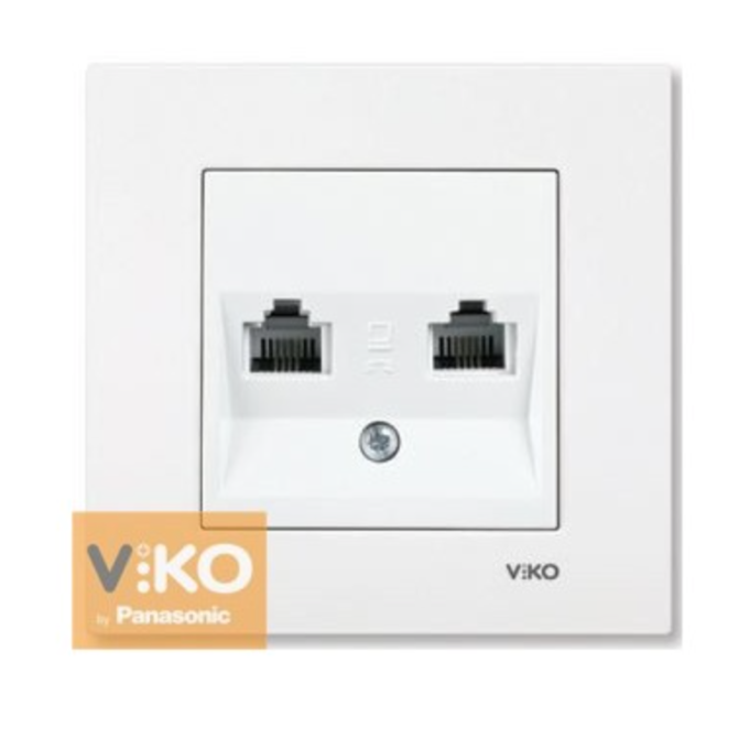 Розетка x2 Karre Viko телефонная
