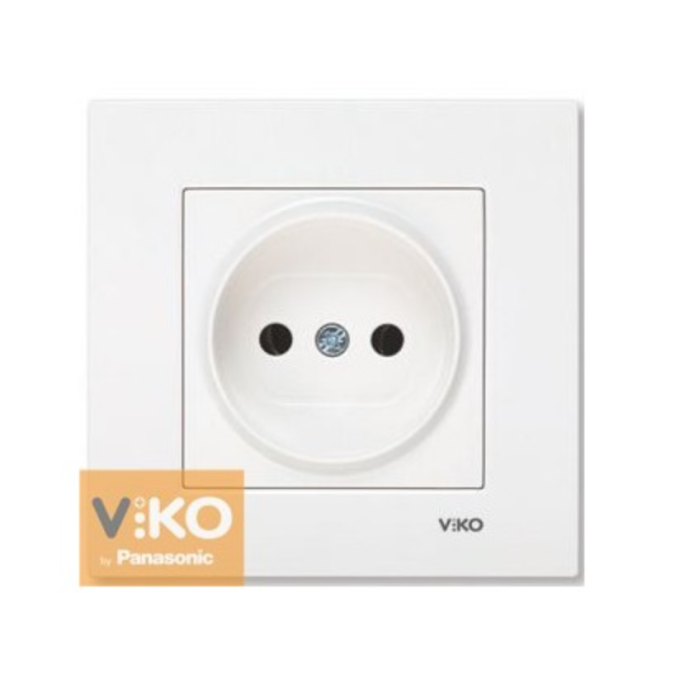 Розетка 1-мест., без заземления, Karre Viko