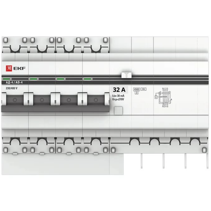 Differensial avtomat  AD-4 32A/30mA