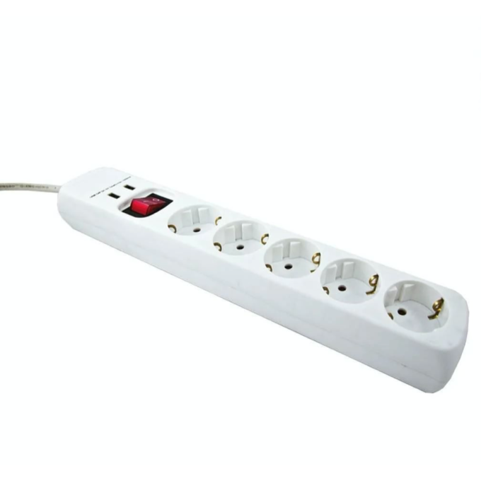 Удлинитель "Modern" 5 гн., 5м, 16А/3,2 вВт,  c выкл. з\к. предохранителем, с USB